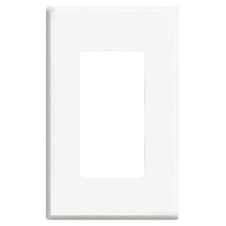 Plus 1-Gang Screwless Snap-On Decora Wall Plate - White | The Home Depot