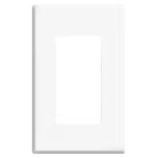 Leviton Plus 1-Gang Screwless Snap-On Decora Wall Plate - White R72-80301-00W | The Home Depot