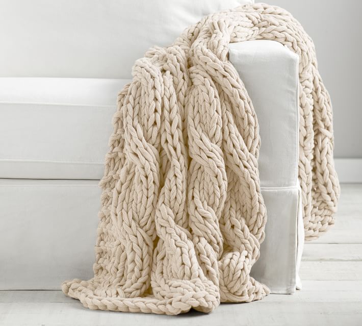 Colossal Handknit Throws | Pottery Barn (US)