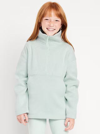 Sweater-Fleece Quarter-Zip Tunic for Girls | Old Navy (US)