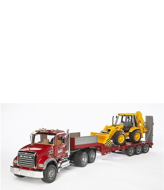 Toy Mack Truck Granite Flatbed Truck With JCB Loader Backhoe | Dillard's