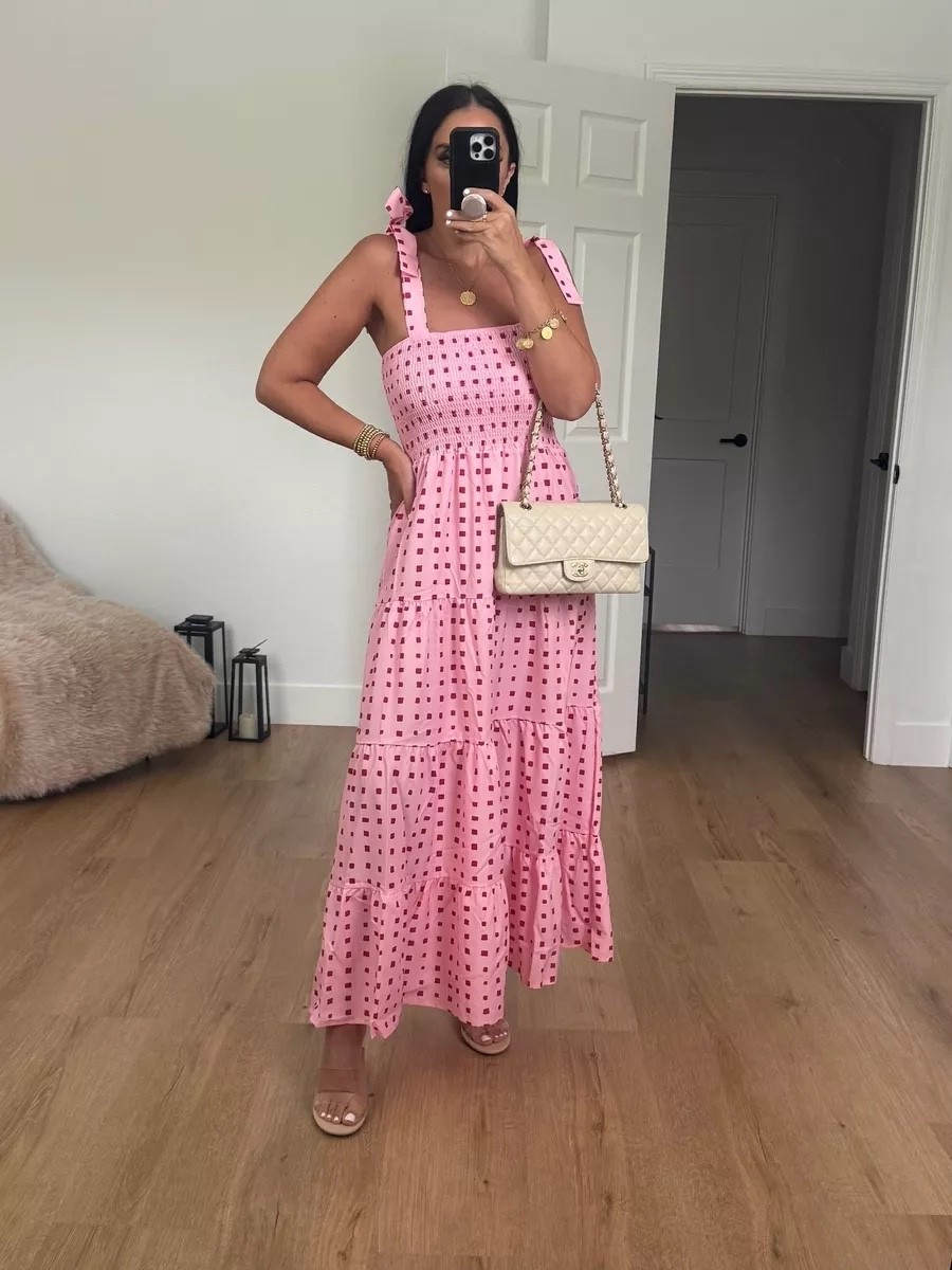 Women's Summer Boho Spaghetti Strap wearing size smalll