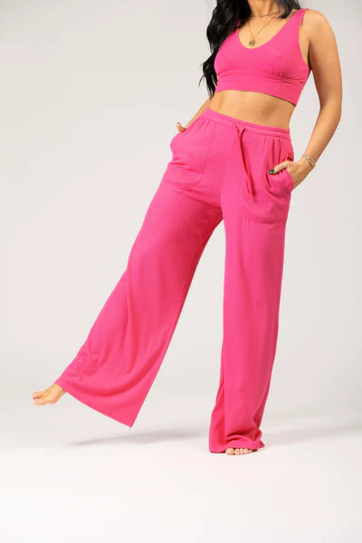 Soft Lounge Rib Wide Leg Pant | P'tula