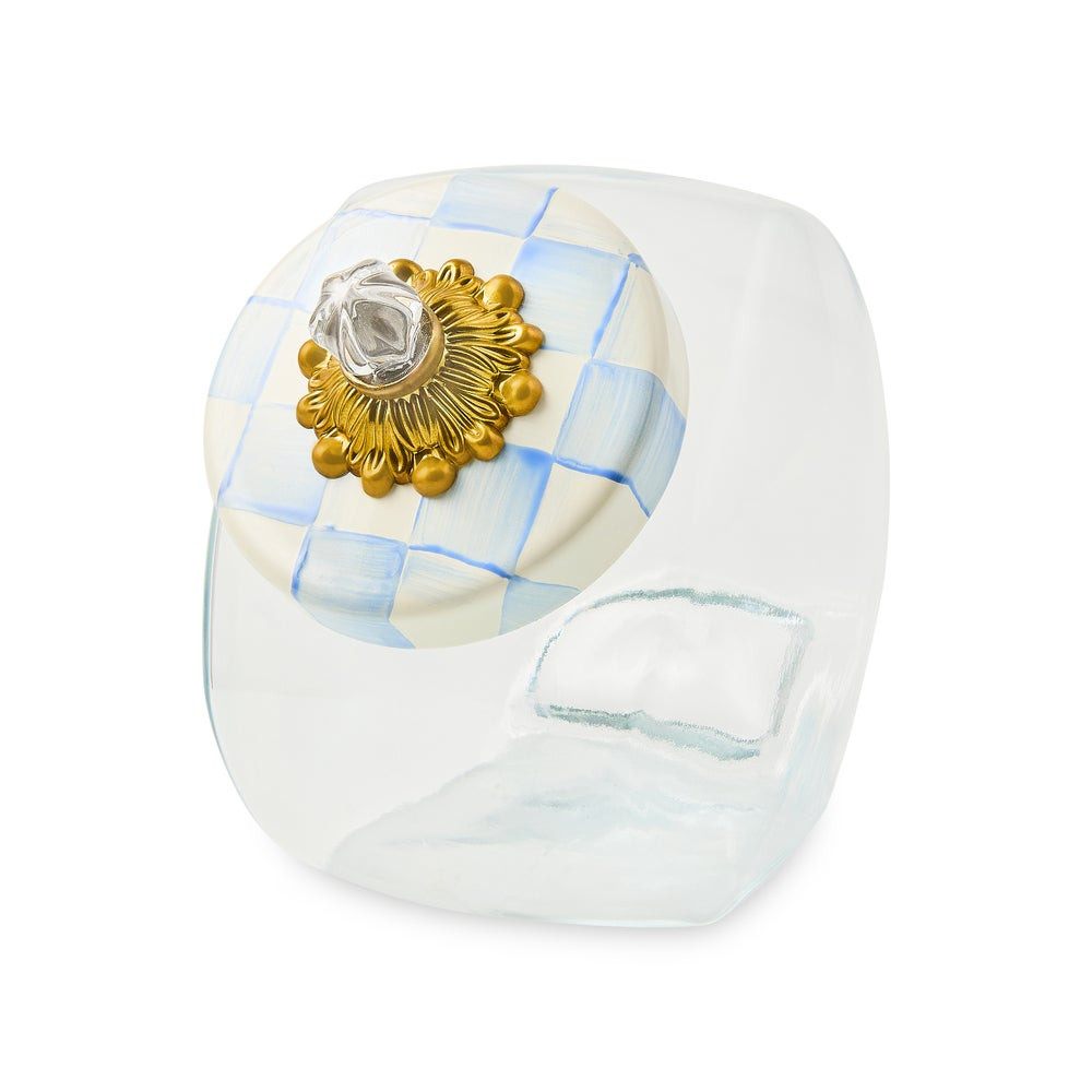 Sweets Jar with Sky Check Lid | MacKenzie-Childs