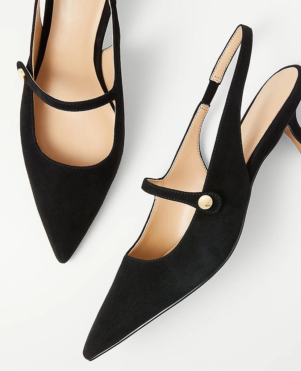 Suede Mary Jane Kitten Heels | Ann Taylor (US)