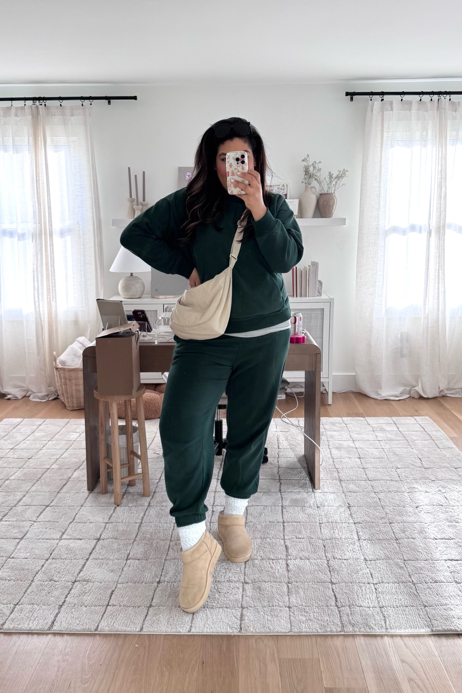 midsize outfit of the day 1.10.25 — a cozy jogger set is always a good idea! This exact forest green color is sold out, but linking similar if you want that color. Otherwise I highly recommend the Zella Ultracozy joggers! I am 5’9” 38D size 12/xl wearing a size XL in sweatshirt & XL for the sweatpants ♡

#LTKSeasonal #LTKFindsUnder100 #LTKMidsize