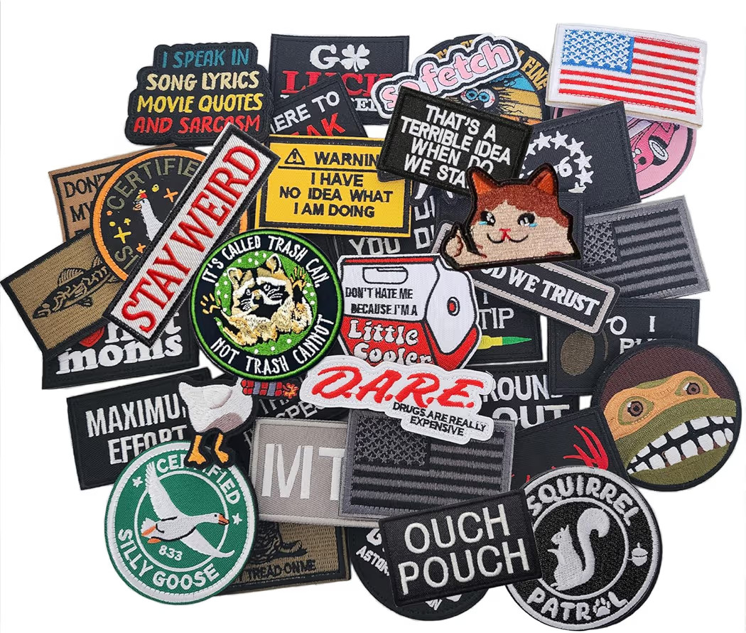 CLINTT 20Pcs Random Hook and Loop Tactical Morale Patches, Funny Patches with Hook and Loop, Suit... | Amazon (US)