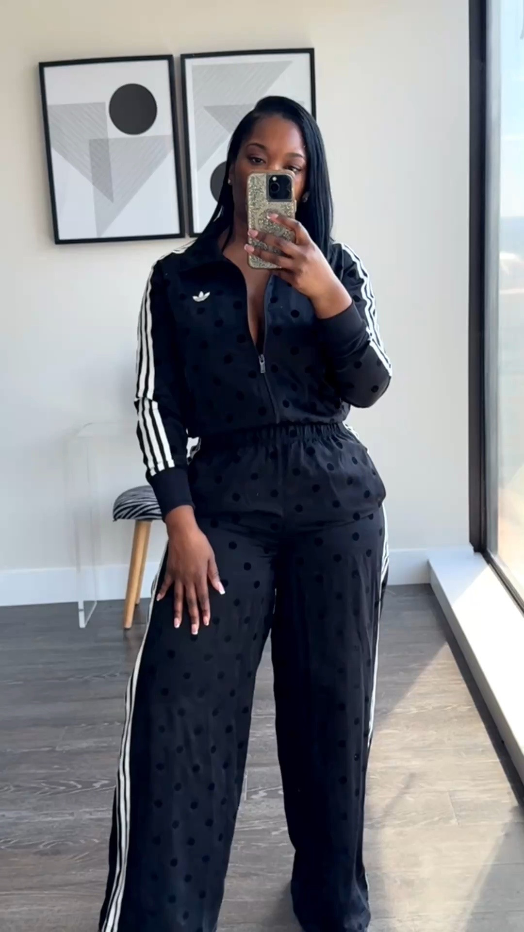 Obsessed with this viral matching Adidas Satin Polka Dot set. Perfect for running errands, date night or even girls night out.  I love that it can be dressed up or down. Shop the track jacket and matching wide-leg track pants to elevate your streetwear style. 
I’m wearing a size S top and M bottom. 

***if you are having issues opening the adidas link, try closing your adidas app and pasting the link in your safari browser.  This is a known issue that is currently being looked into***

#ltkstyletip #outfitinspo #everydaystyle #summeroutfit

#LTKootd #LTKSaleAlert