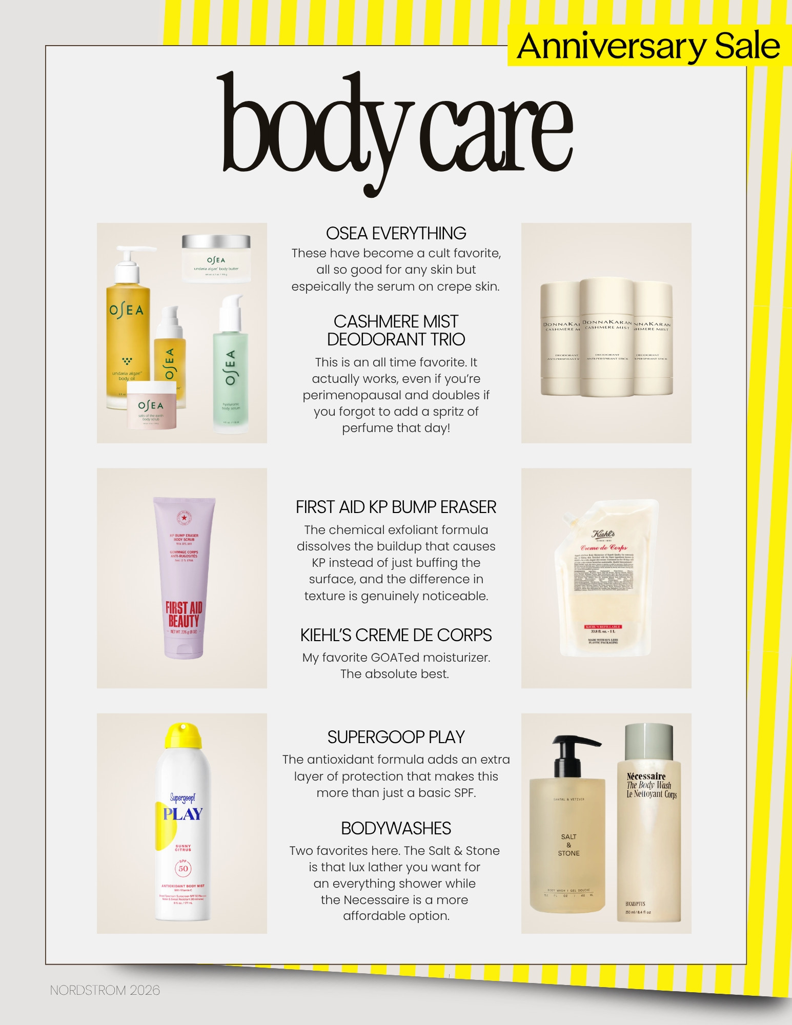 my nordstrom beauty guide for body care

body wash, body serum, lotion, mature skin, SPF, beauty restock, beauty favorites,  

 #LTKOver40 #LTKSaleAlert #LTKBeauty