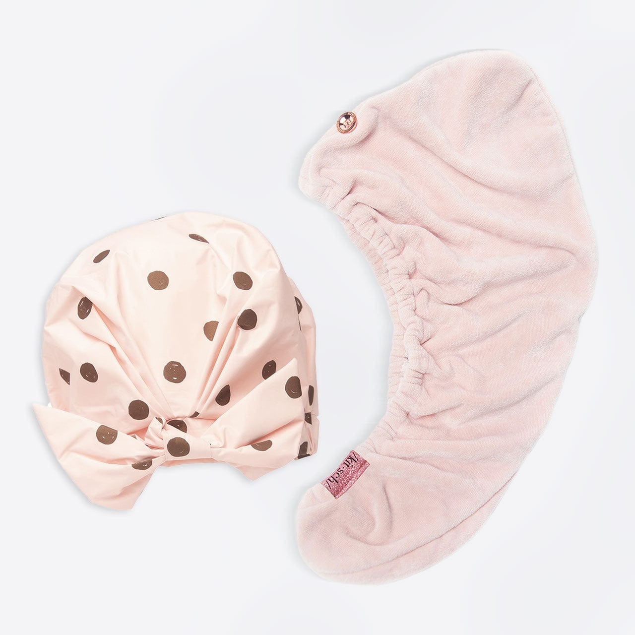 Blush Shower Cap & Hair Towel Bundle | Kitsch