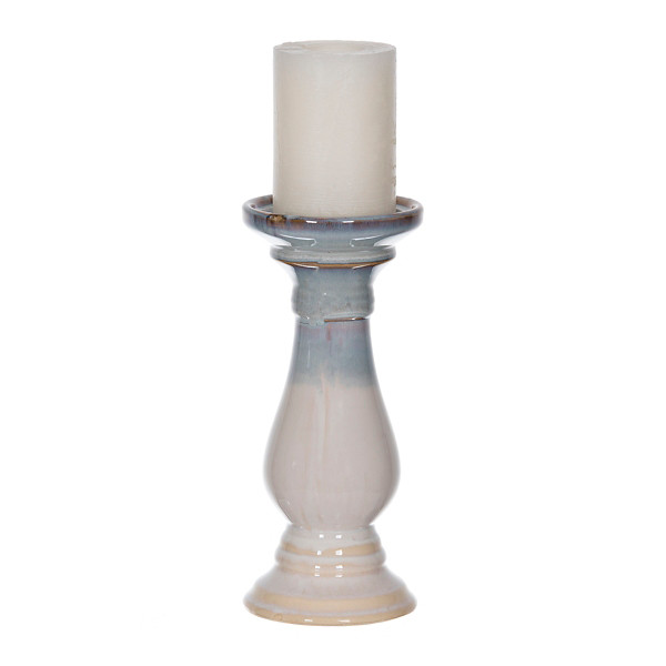 Blue and White Ceramic Candle Holder, 9 in. | Kirklands | Kirkland's Home