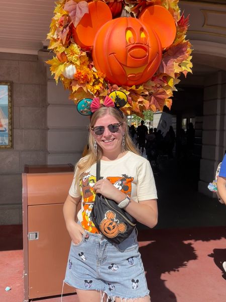 Disney Halloween outfit. Mickey Mouse spooky shirt for under $10 and Disney fanny pack  

#LTKHalloween