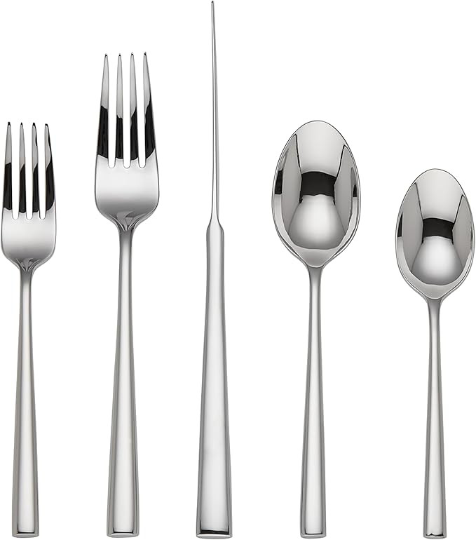 Kate Spade New York Malmo 5-Piece Flatware Set, 0.9 LB, Stainless Steel | Amazon (US)