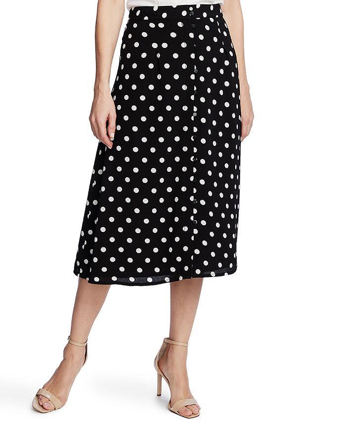 Disco Dot-Print Midi Skirt | Macys (US)