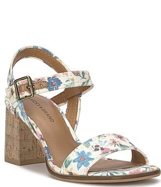 Lucky Brand Hallia Floral Ankle Strap Sandals - 11 | Dillard's