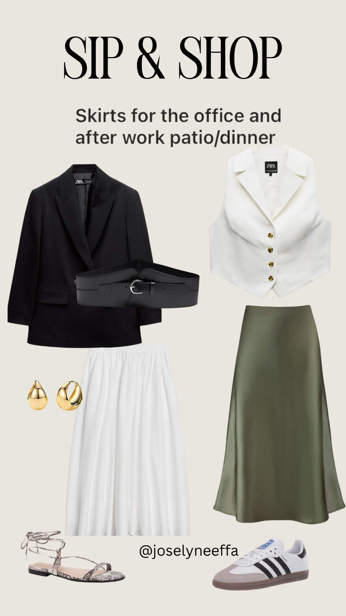 How to wear a skirt at work -Blazer, waistcoat, vest, satin midi, Popplin skirt 

#LTKworkwear #LTKsummer #LTKcanada