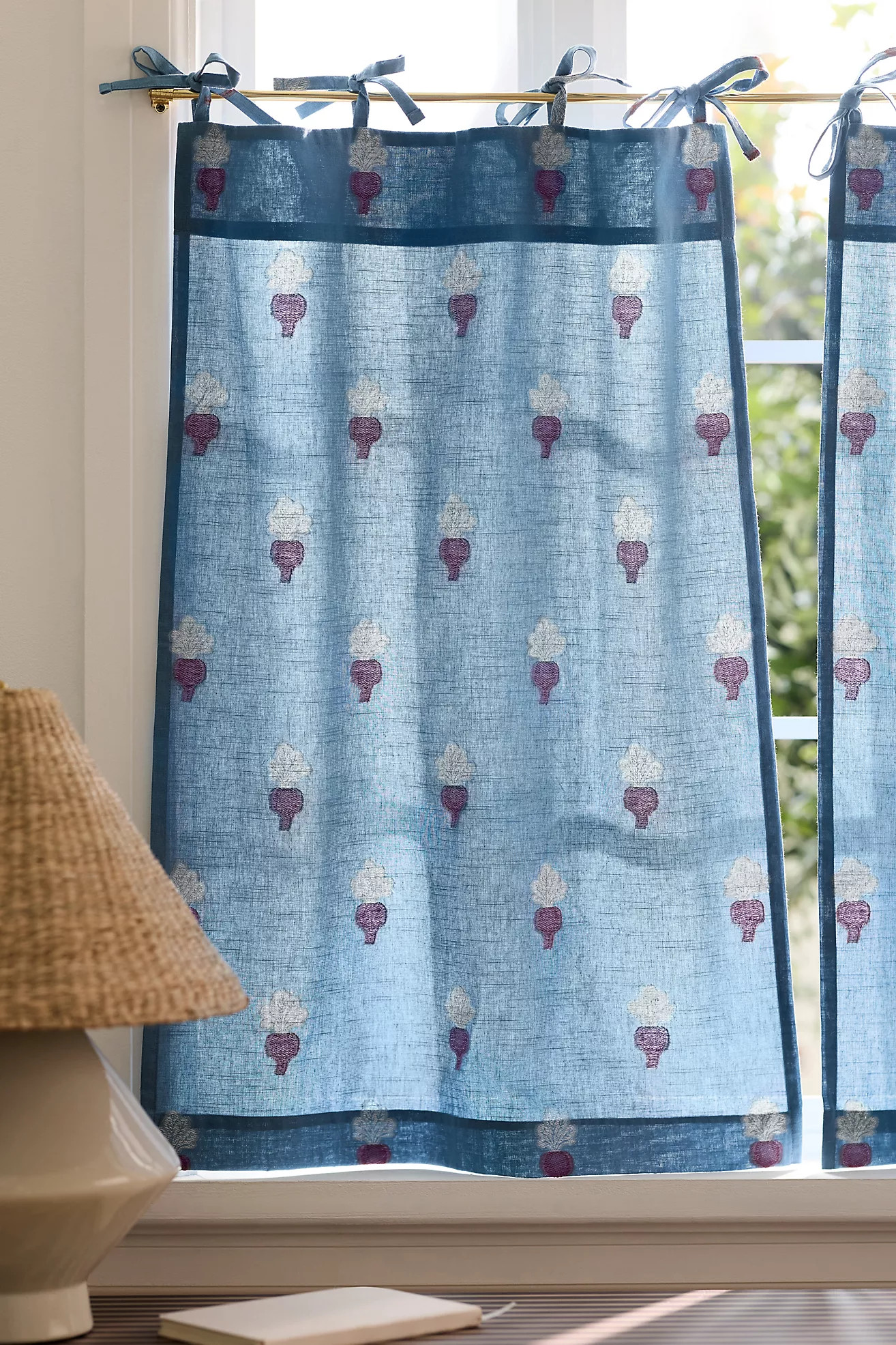 Cheyenne Cotton Jacquard Icon Cafe Curtains, Set of 2 | Anthropologie (US)