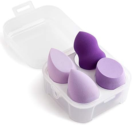 Yqlinnn 4 Pcs 4 Shapes Beauty Blender, Makeup Sponge, Foundation Blending Sponge, Flawless for Liqui | Amazon (US)