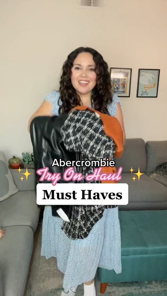 Abercrombie try on haul - must have pieces for fall - how to style mid size outfits for Fall - fall OOTD - size XL - blazer dress - faux leather pants - orange body suit 
Mid size style
Mid size ootd
Mid size mom
Mid size outfits
Mid size try on haul



#LTKSeasonal #LTKstyletip #LTKcurves