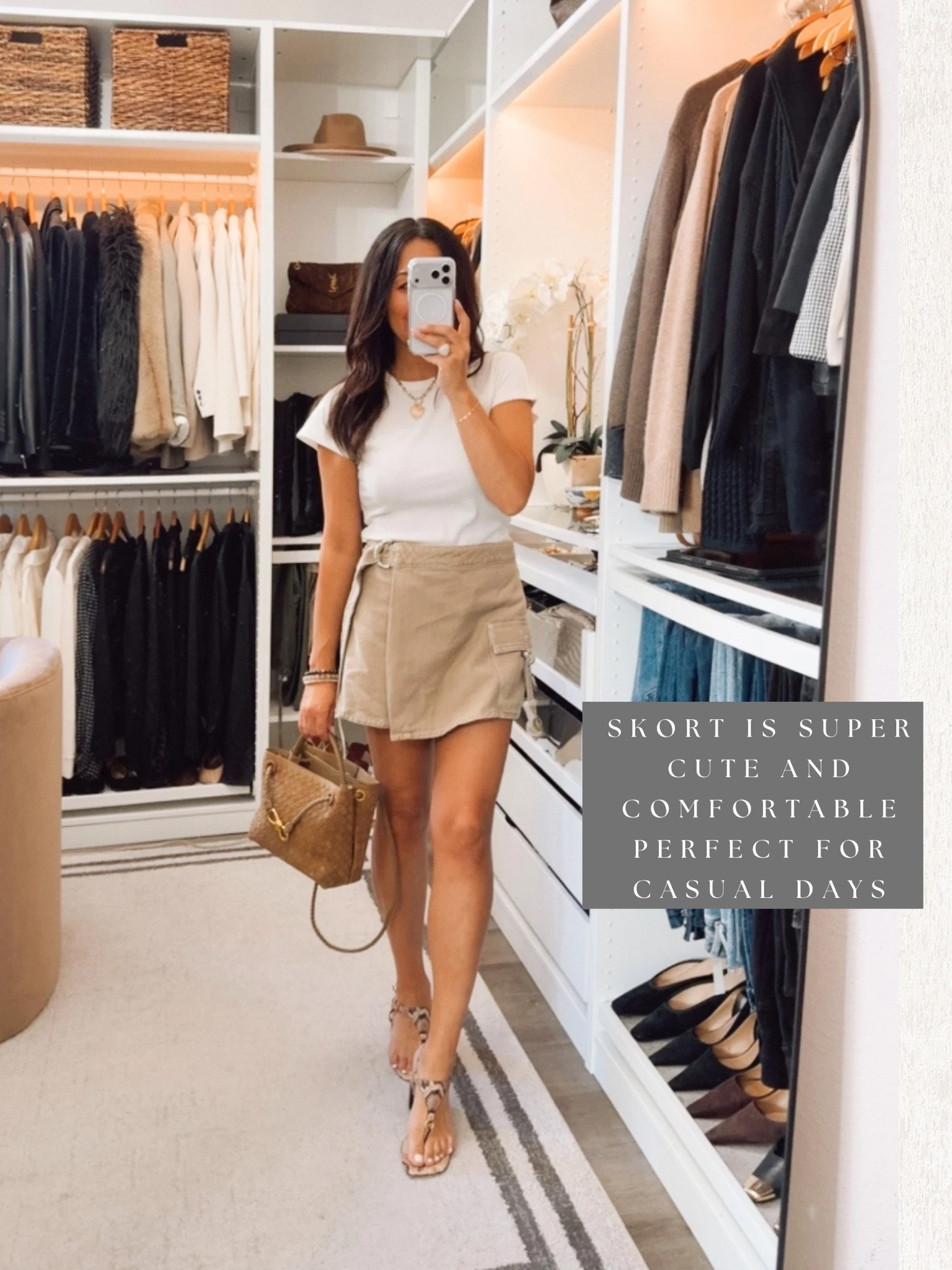 New Zara denim skort- the perfect neutral- everything tts

#LTKootd #LTKOver40