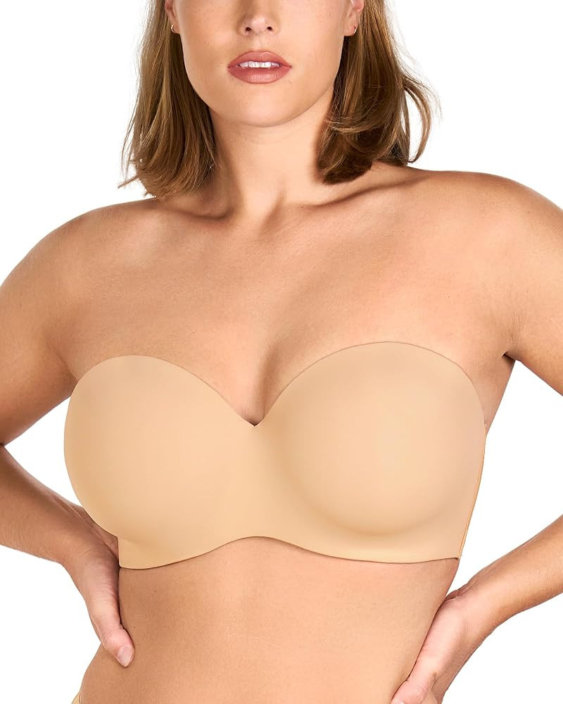 HSIA Strapless Bra for Women Large Bust Seamless Underwire Plus Size Convertible Bandeau Bra | Amazon (US)