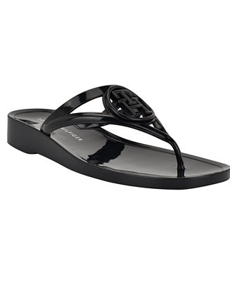 Women's Vedna Cutout Logo Jelly Thong Sandals | Macy's
