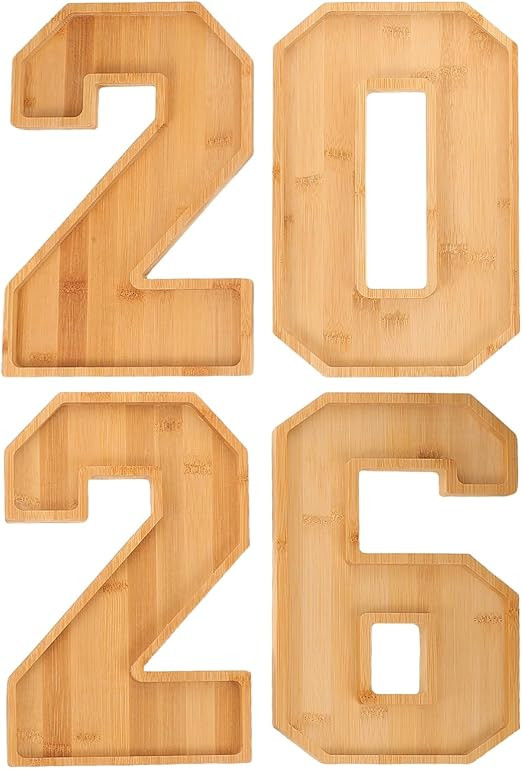 ABOOFAN 1 Set 2026 Charcuterie Numbers Fillable Wooden Divided Appetizer Tray - Cheese Board Plat... | Amazon (US)
