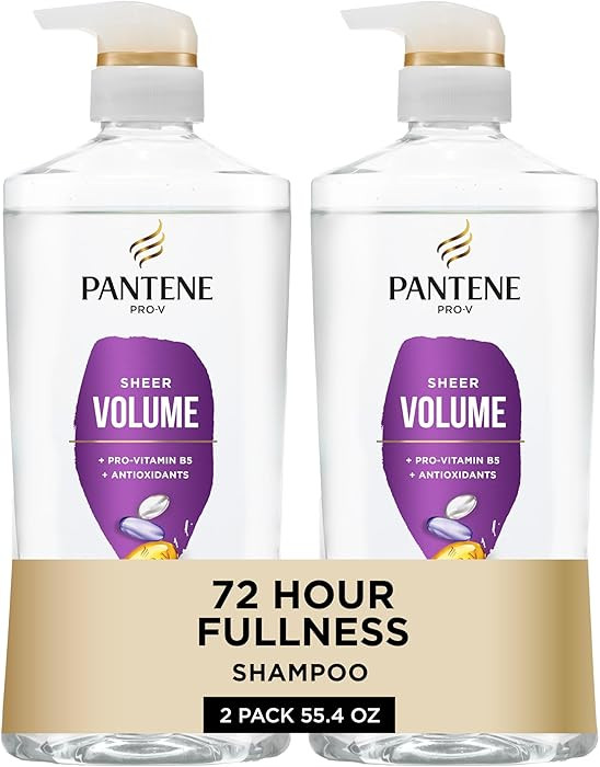 Pantene Shampoo Sheer Volume for Fine, Color-Treated Hair, 27.7 Oz Each
        2-Pack, Lightweig... | Amazon (US)