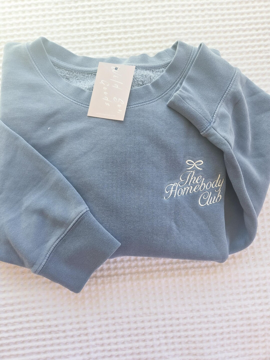 Embroidered the Homebody Club Sweatshirt-independent Trading Co-cozy Sweater-womans Crewneck-tren... | Etsy (US)