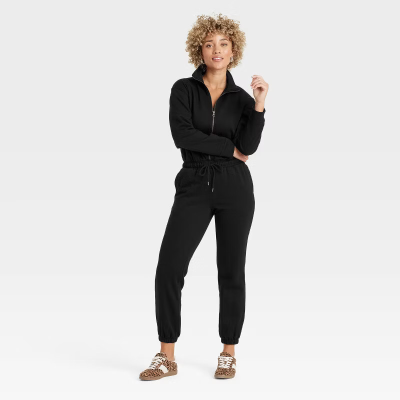 Women's Leisure Studio Long Sleeve Fleece Jumpsuit - Universal Thread™ | Target