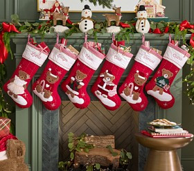 Bear Quilted Christmas Stocking Collection | Pottery Barn Kids