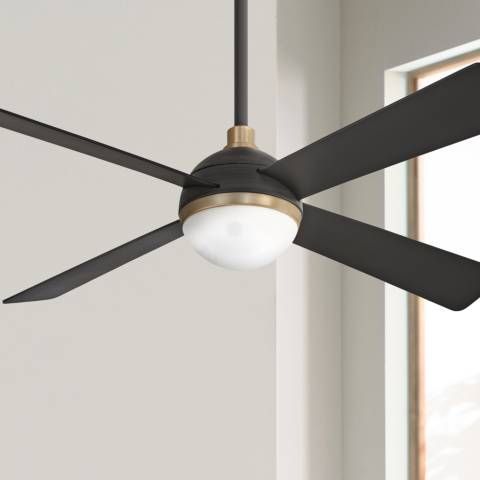 54" Minka Aire Orb Brushed Carbon LED Ceiling Fan with Remote Control | Lamps Plus