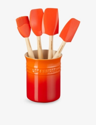Craft Stoneware Utensil Jar And Set Of Four Silicone Spatulas | Selfridges