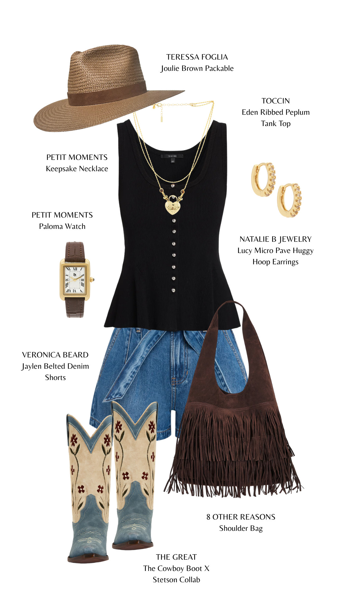 Easy western, everyday cool 🤎✨

#RodeoChic #WesternStyle #CowgirlCore #DenimShorts #CasualChic #FringeBag #WesternWear #EffortlessStyle
 

 #LTKFestival #LTKgrwm #LTKootd