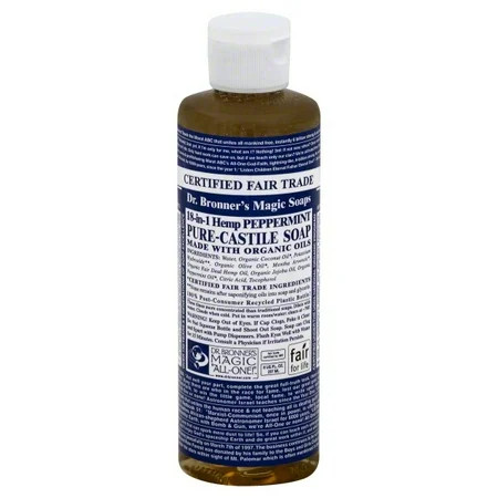 Dr. Bronner s 18-In-1 Hemp Peppermint Pure-Castile Soap 8.0 FL OZ | Walmart (US)