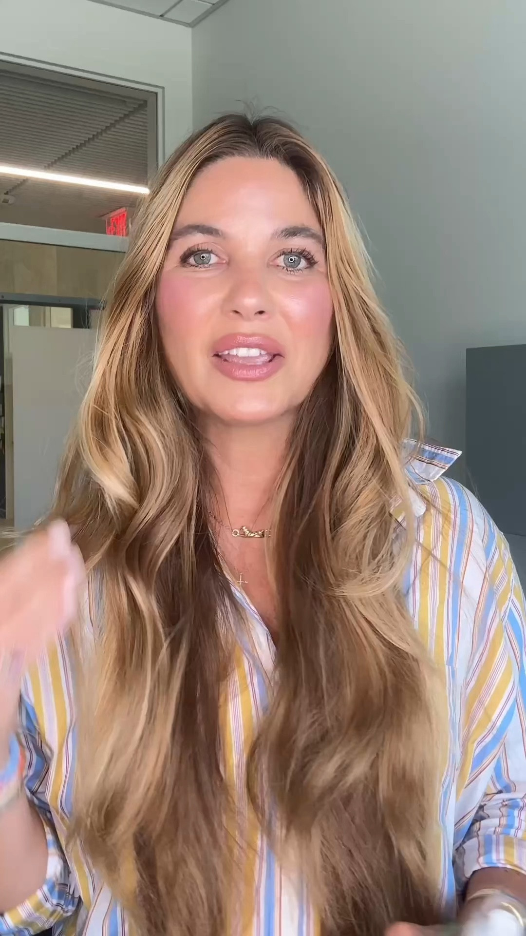 Use LTK15 to save 15% on Sea Glass! Apricot nudes on the face today. Lip is Westman Atelier Reine, lipliner is MUFE endless cacao, IT CC Cream in Medium Tan, Sweed Blush in golden medium, Kosas blush in butterfly, Armani
sheer glow #11, Académie Hair Sea Glass + T3 hot rollers in hair. Shirt is medium 

#LTKdayinmylife #LTKWorkwear #LTKBeauty