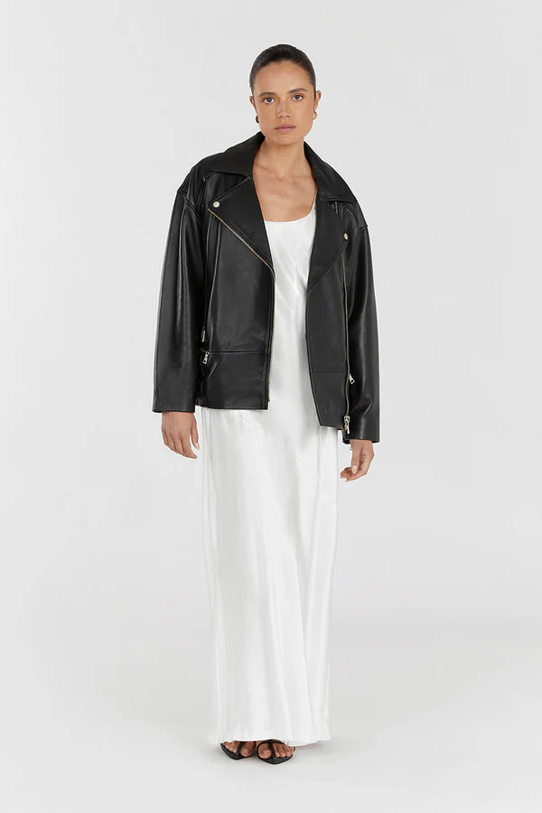 TORI BLACK LEATHER BIKER JACKET | DISSH