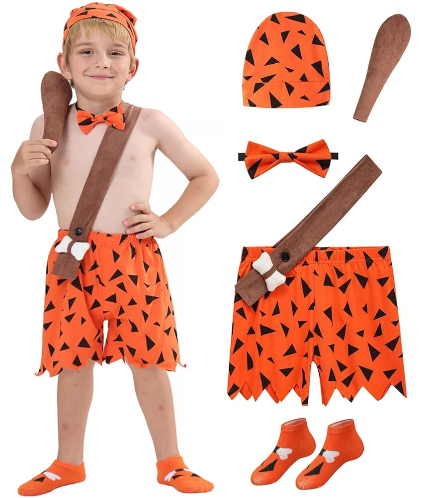 qnprt Toddler My First Halloween Costume 2025 Family Kids Boy Caveman Costumes for Baby | Amazon (US)