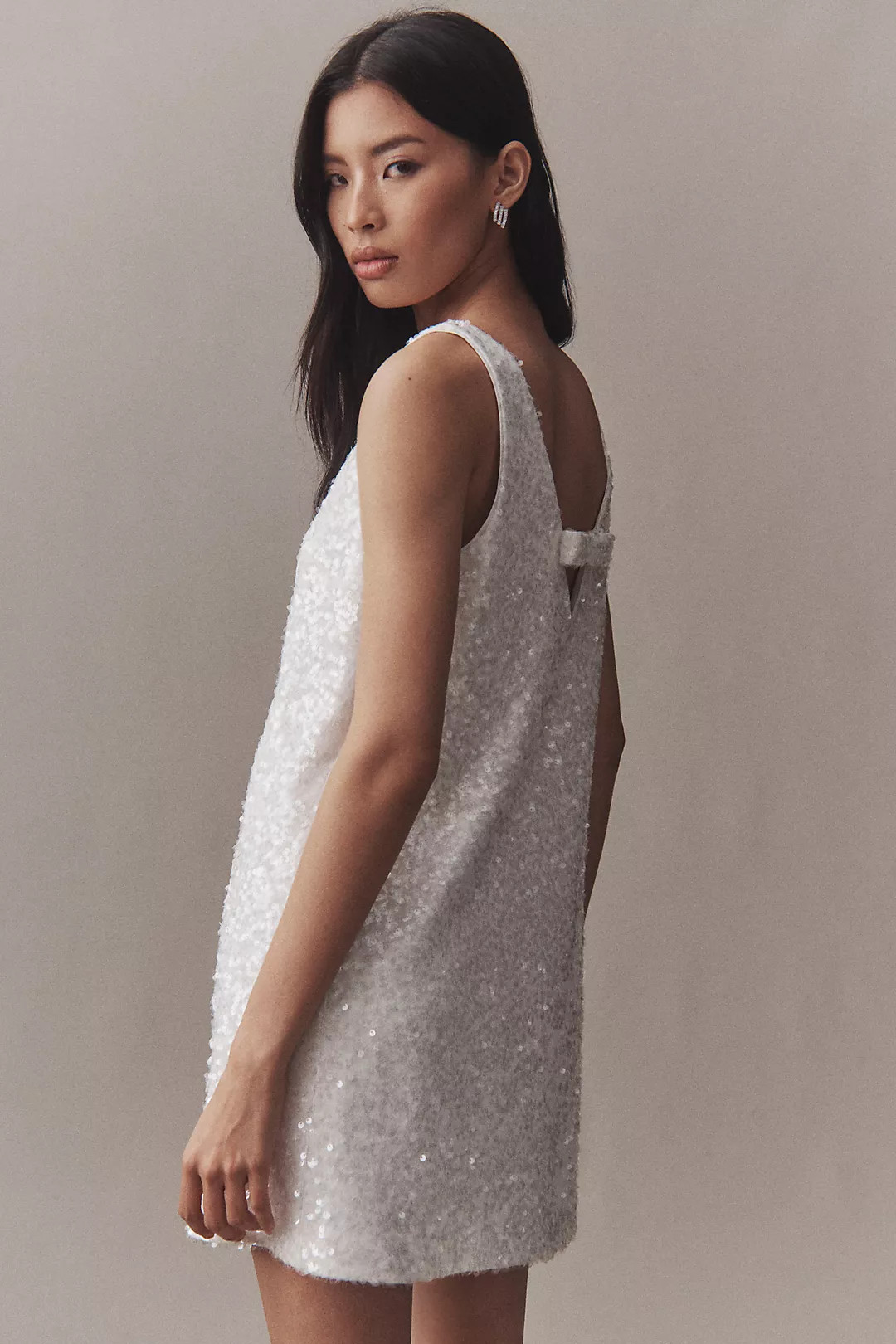 Sachin & Babi Addy Sleeveless Sequin Bow-Back Shift Mini Dress | Anthropologie (US)