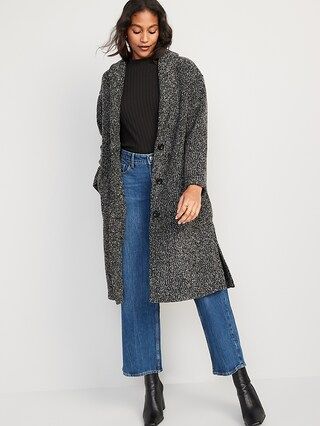 Relaxed Textured Overcoat for Women | Old Navy (US)