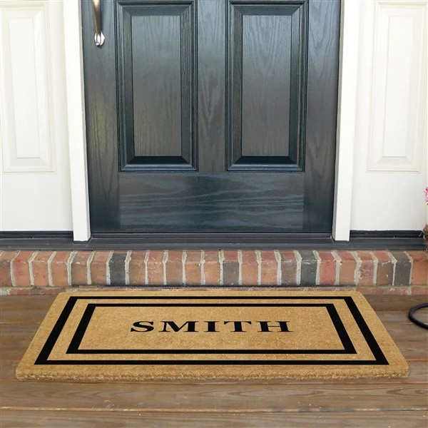 Personalized Double Frame Premium Coir Doormat - 22x36 | Personalization Mall