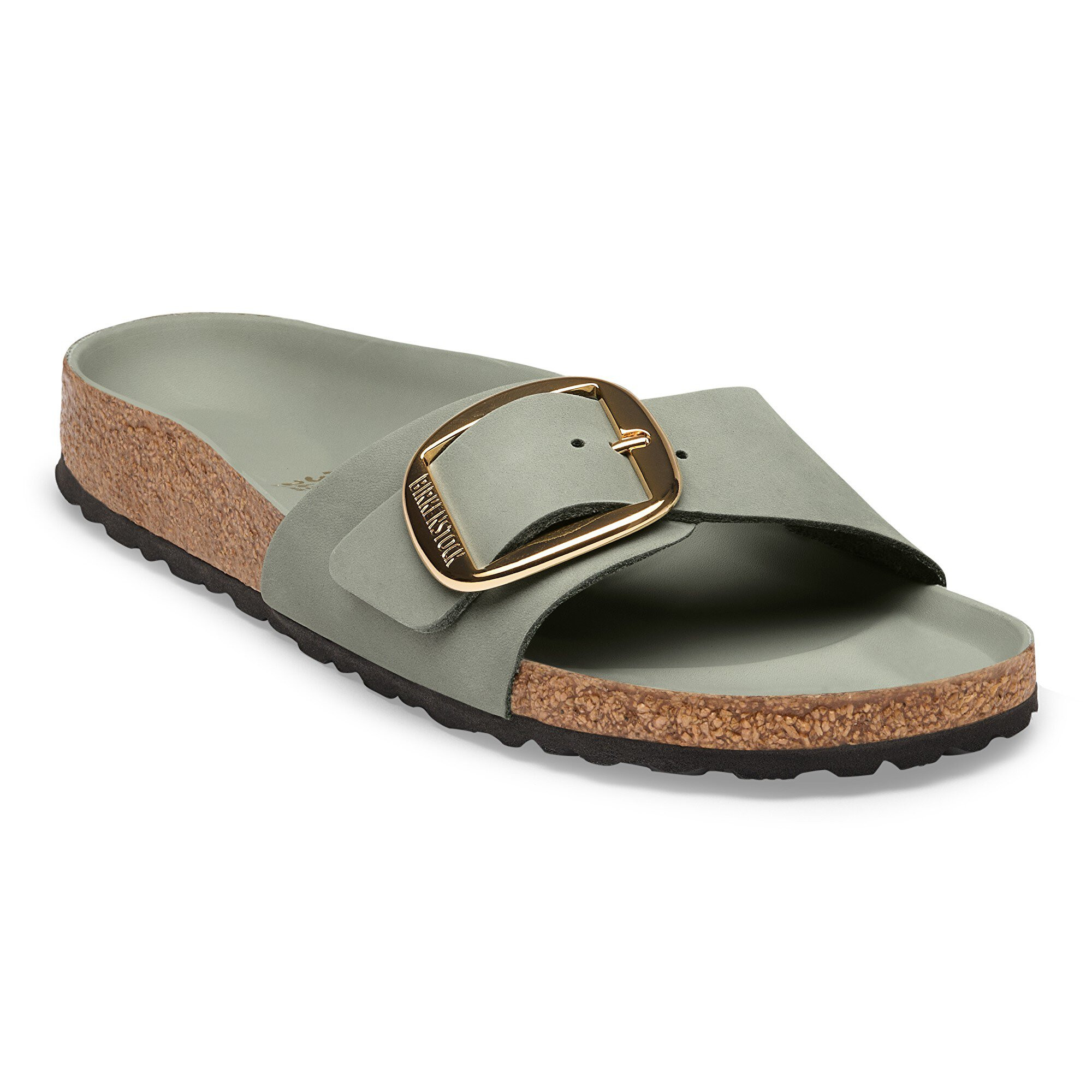 Madrid Big Buckle Oiled Leather Pure Sage One-Strap Sandals | Birkenstock USA