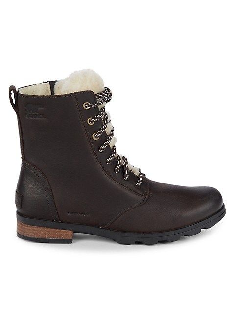 Sorel Emelie Leather &amp; Shearling Ankle Boots on SALE | Saks OFF 5TH | Saks Fifth Avenue OFF 5TH