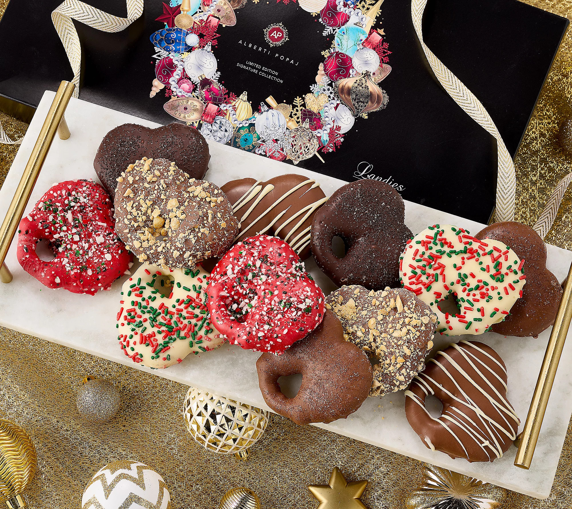 SH11/10 Alberti Popaj 12pc Holiday Pretzels by Landies Candies | QVC