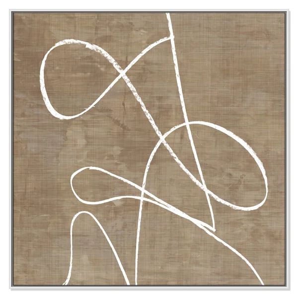 Swooping Lines - Floater Frame Painting on Canvas | Wayfair North America