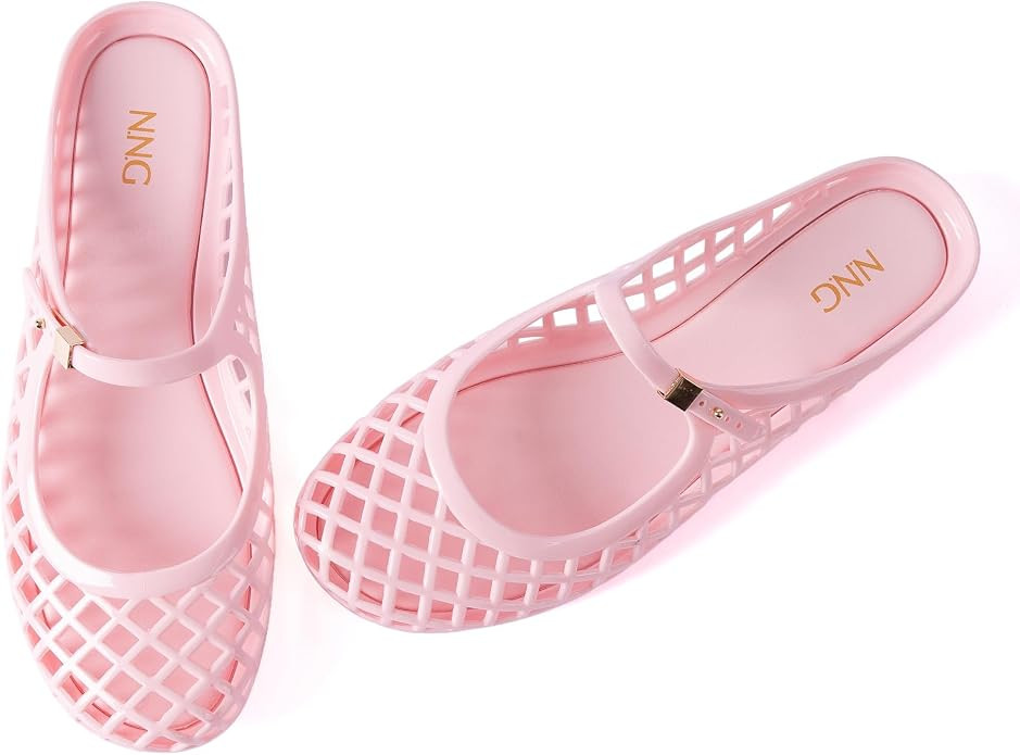 Women Jelly Flat Sandals Summer Beach Clear Mules Casual Slip On Water Pool Waterproof Outdoor Dr... | Amazon (US)