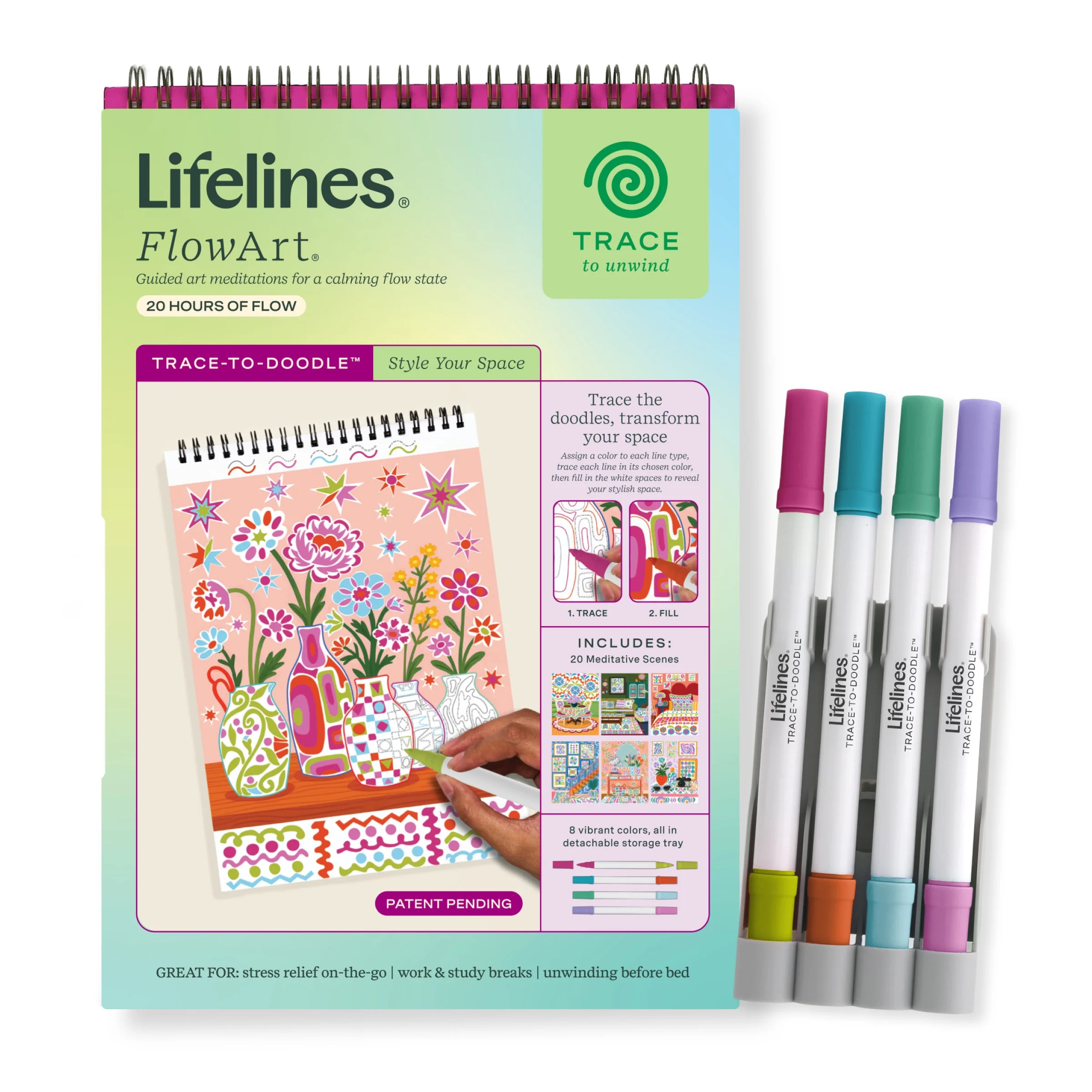 Lifelines FlowArt: Trace-To-Doodle, Style Your Space | Walmart (US)