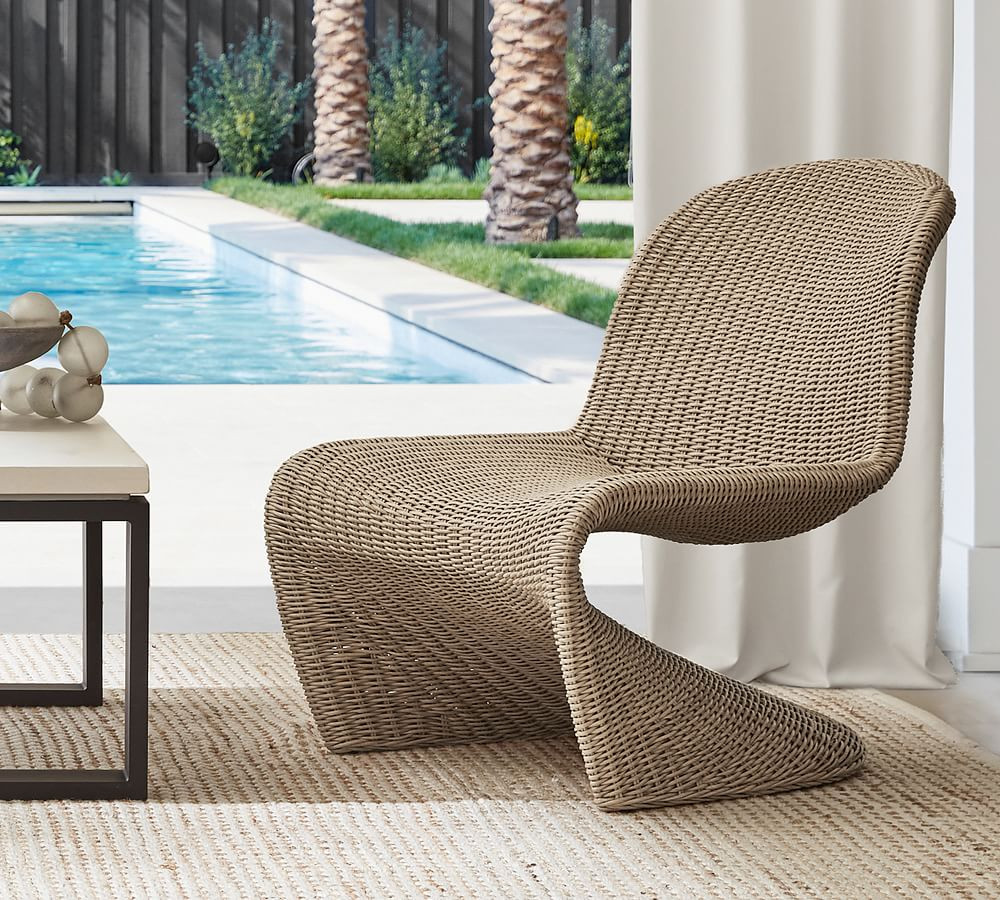 Encinitas Wicker Outdoor Lounge Chair | Pottery Barn (US)