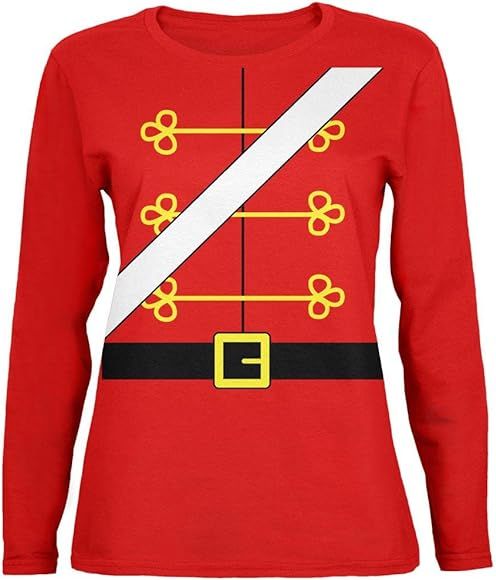 Christmas Toy Soldier Nutcracker Costume Womens Long Sleeve T Shirt | Amazon (US)