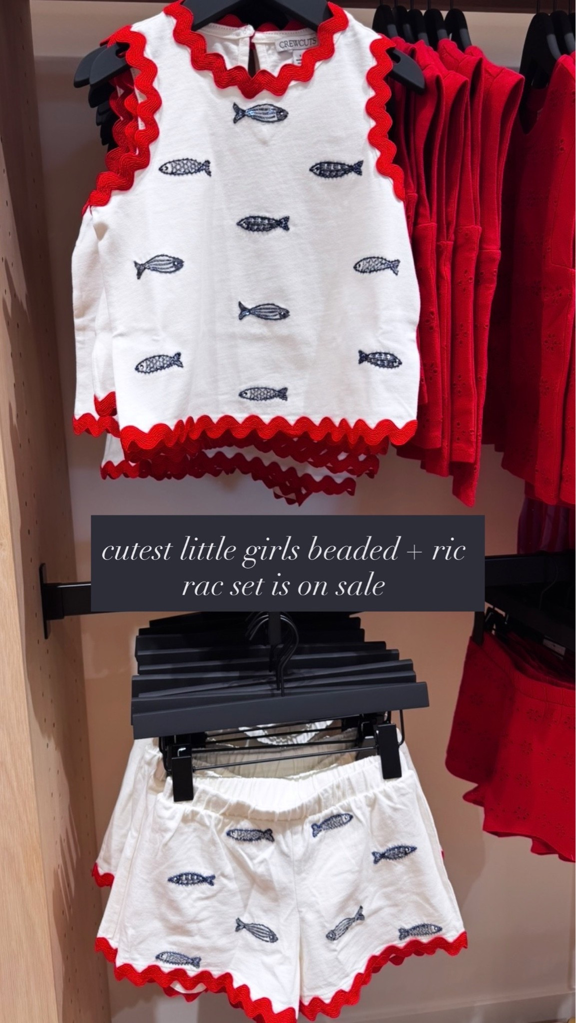 Cutest little girls beaded fish + ric rac set on sale am from JCrew // summer // coastal // vacation //

#LTKTravel #LTKKids #LTKSaleAlert